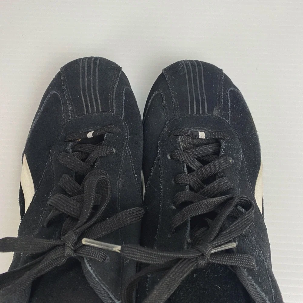 Reebok Women's Driving Metal‎ X Casual Black Suede White Lace Athletic Shoes 8.5
